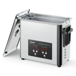 365*6L Ultrasonic Cleaner, Professional Ultrasonic Cleaner Machine with Cleaning Basket & Digital Display, 120W Stainless Steel 40kHz Cleaning Machine
