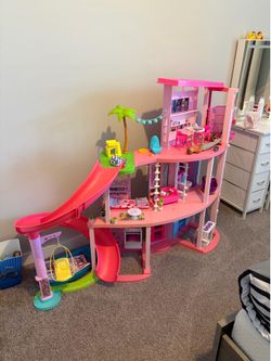 Barbie Dreamhouse Mansion w/ Slide + Accessories – Like New