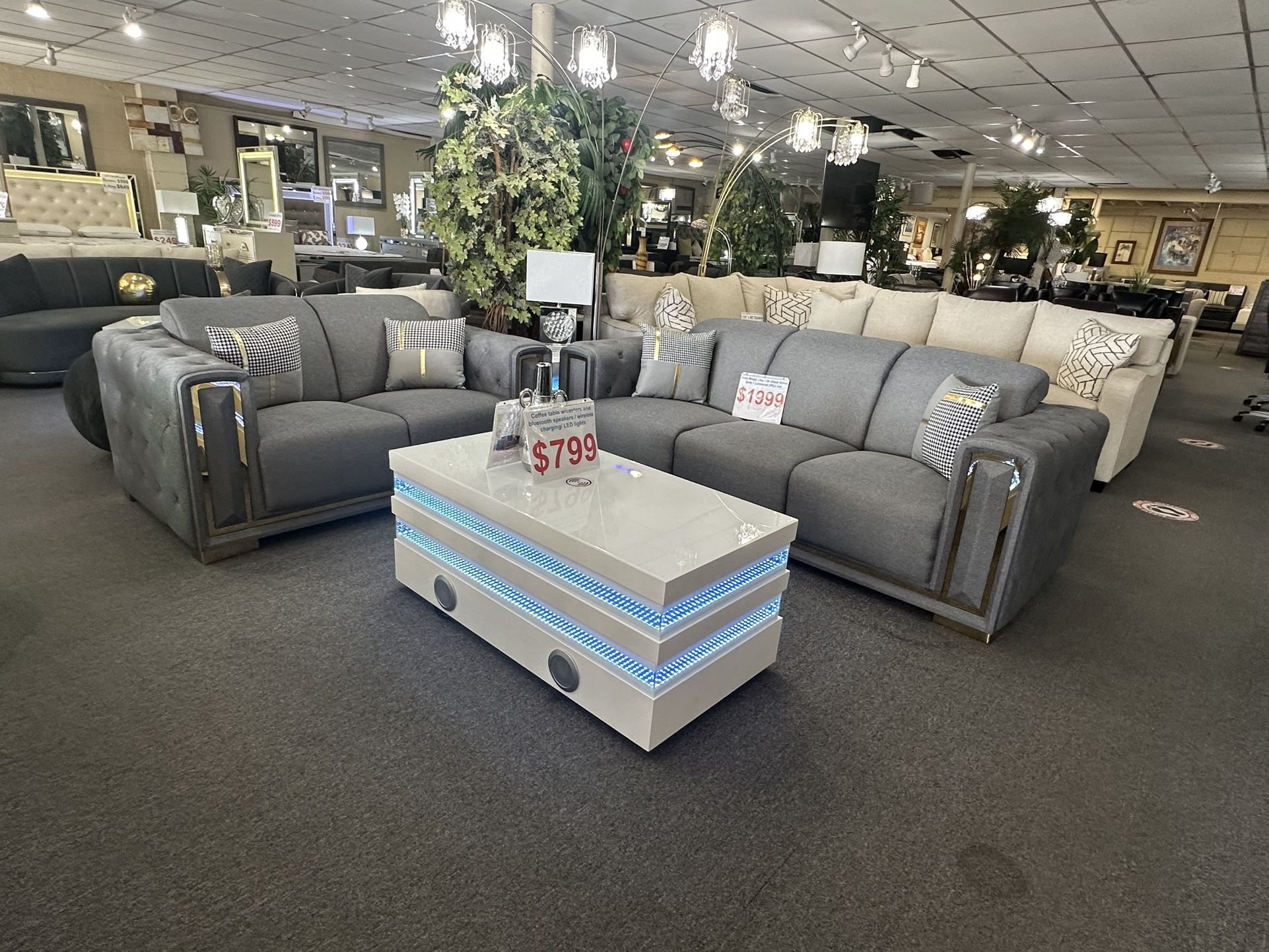 Brand New Gray Sofa And Loveseat