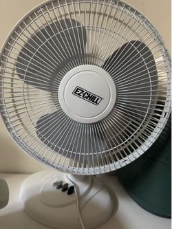 EZ-Chill 4-Speed Desk Fan - White (Works Perfectly)