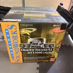 Creative Cambridge SoundWorks DTT3500 Dolby Digital 5.1 Surround Sound System – New in Box