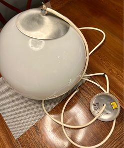 Pair of Mid-Century Modern Globe Pendant Lights