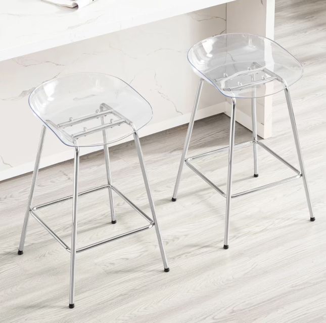 Transparent TINTA Counter Stools Set Of 5
