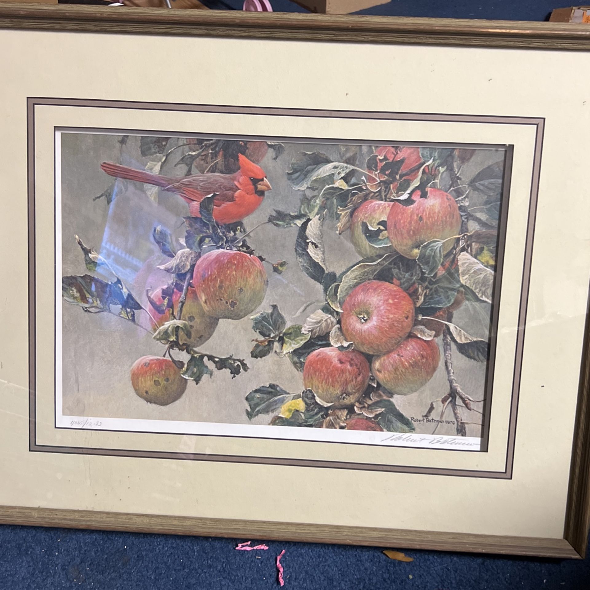 Robert Bateman “Cardinal With Apples”