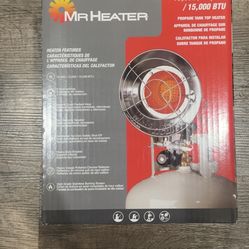15K BTU Single Tank Top Propane Patio Heater