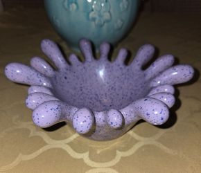 Purple Artistic Ceramic Splash Bowl.