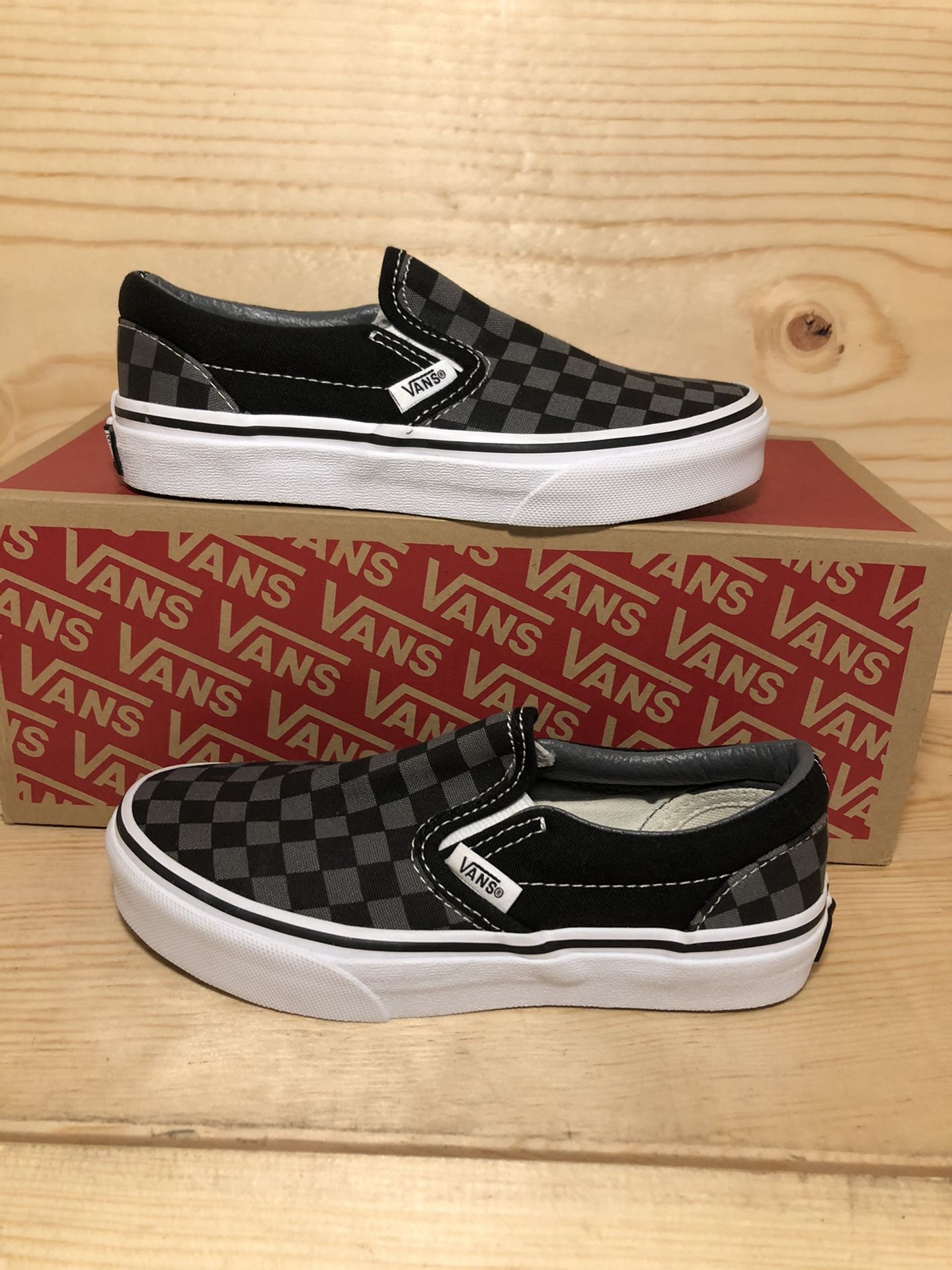 Black checkered vans