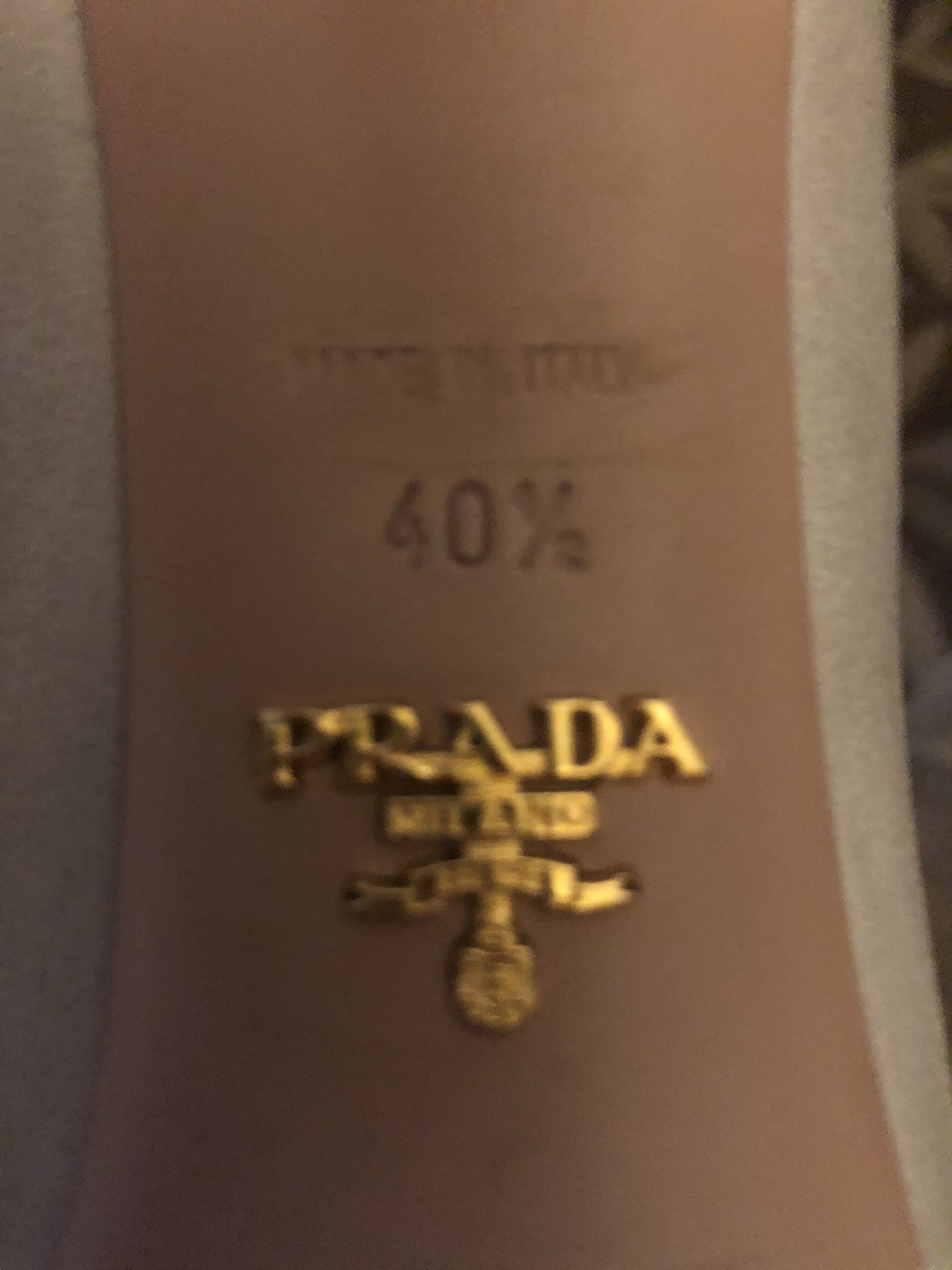 Prada taupe leather heels. Excellent condition! 9- 9.5