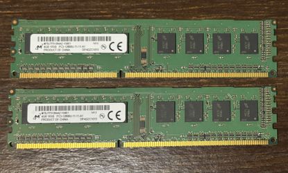 8GB DDR3 RAM Kit (2×4GB) – 1600MHz – Micron PC3-12800U – Tested Working