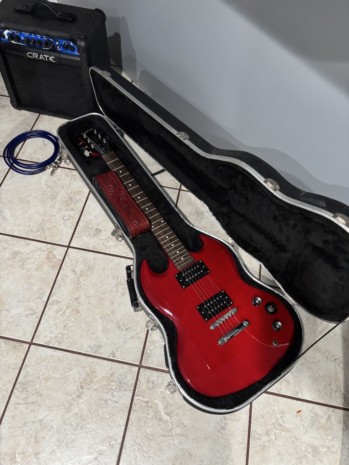 Cherry Epiphone SG Electric Guitar