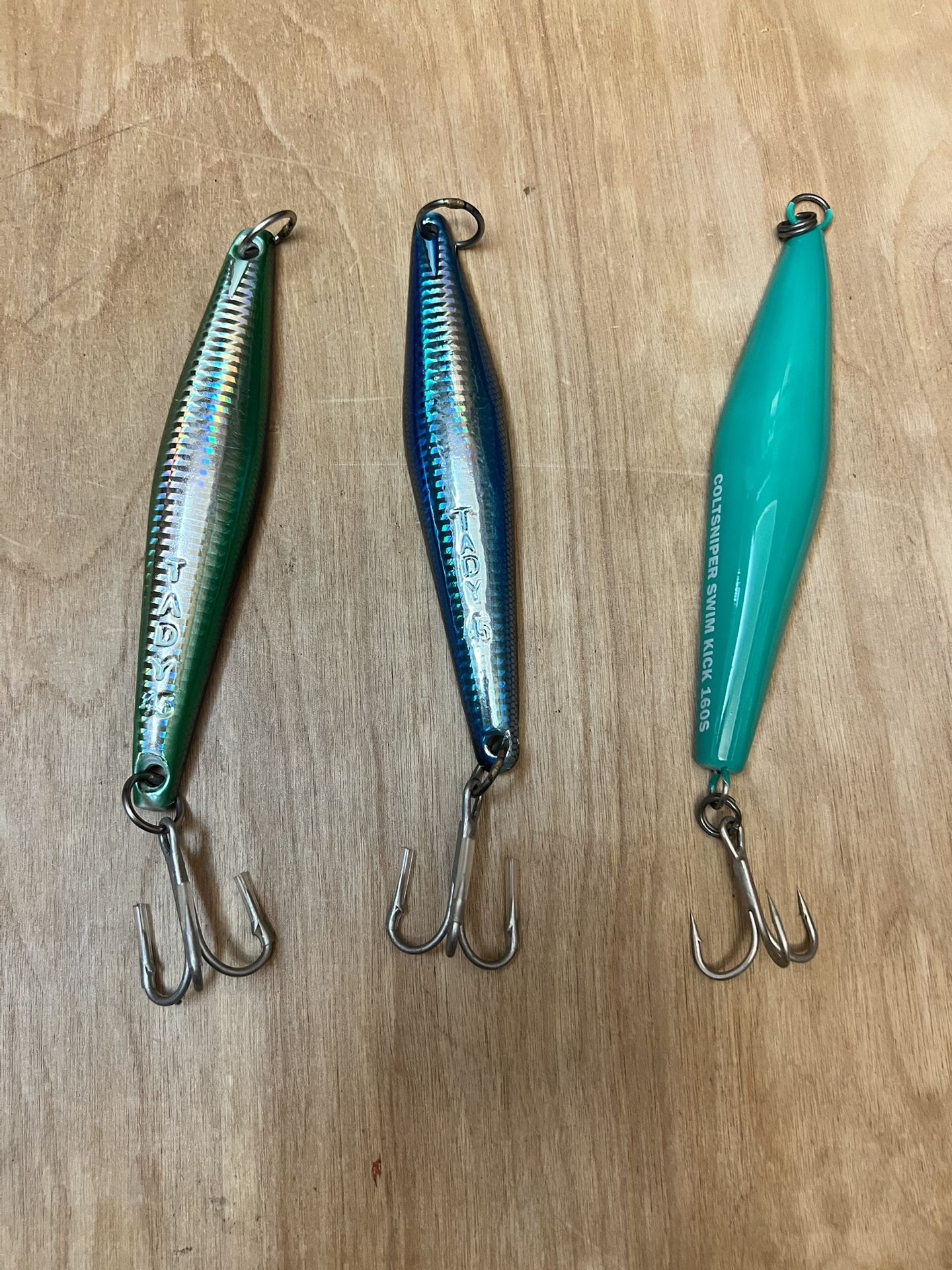 3 Surface Jigs (2 Tady 45 & 1 Shimano Swim kick) New