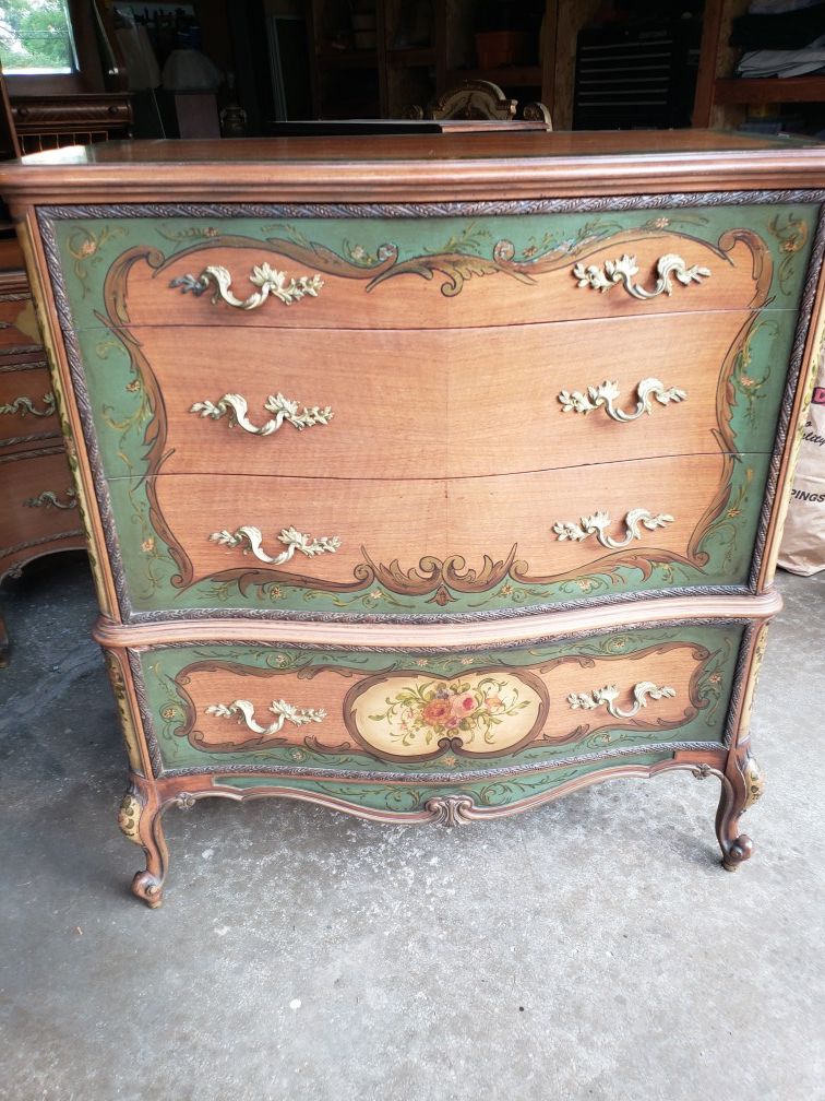 John widdiecomb antique painted chest