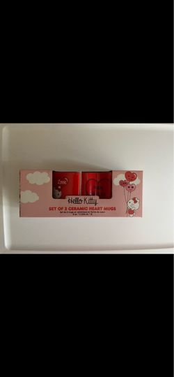 Hello Kitty Ceramic Heart Mugs