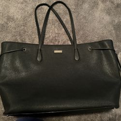 Kate Spade Black XL Tore Saffiano Leather 