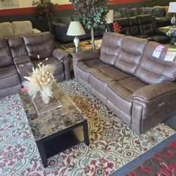 Sofa And Love Power Recliner Set 