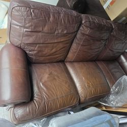 Leather Recliner Couch. 