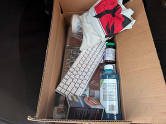Bunch of things for sale keyboard keycaps tatami mat Kobe jersey