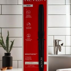 Revlon SmoothStay Cocoanut-Oil Infused Curling Iron 1” Ceramic All Hair Type NIB