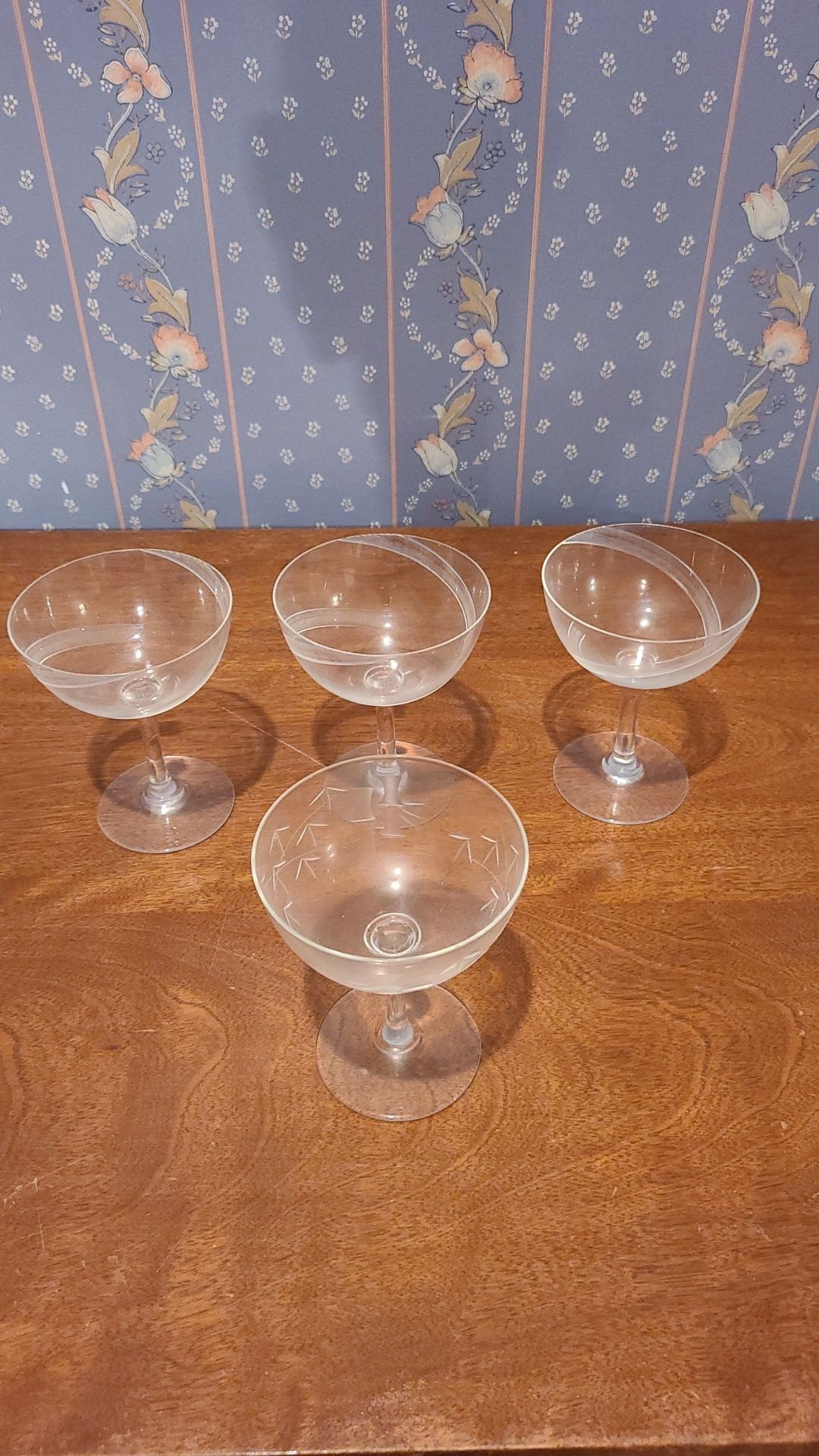 Crystal champagne glasses