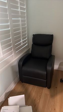 black leather reclining chair
