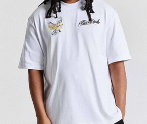White HoodRich Graphic Tee