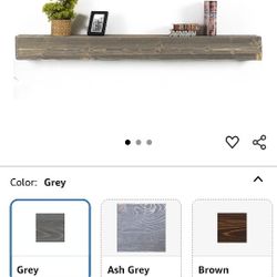Lot Of (3) New BoscoMondo Mega Distressed Fireplace Mantel, Handcrafted Rustic Wooden Construction, Wall-Mounter Floating Farmhouse Shelf - 6.7" Thick