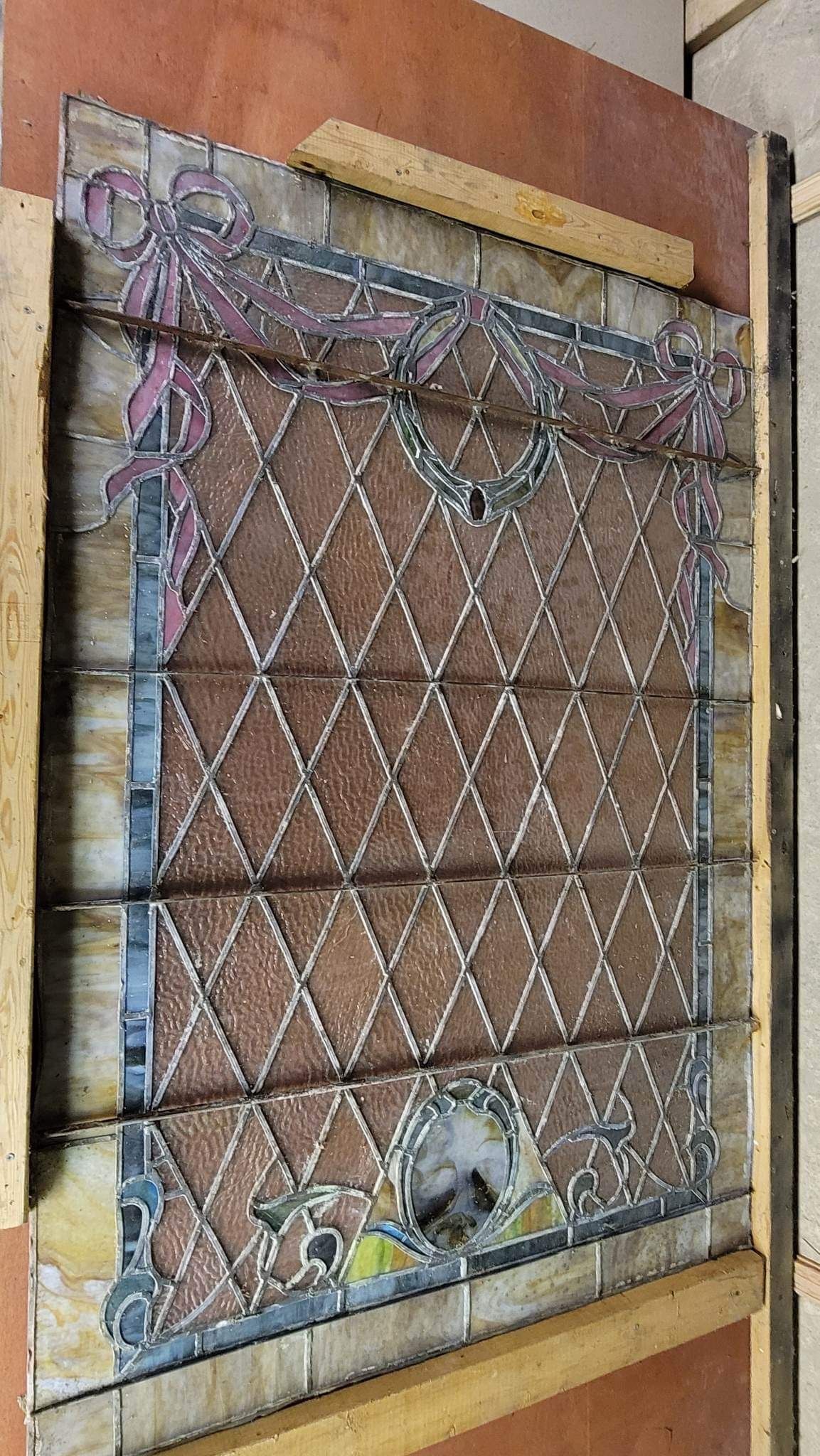 ANTIQUE STAINED GLASS WINDOW