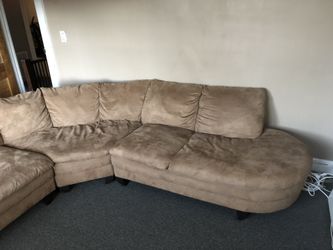 Suede Sectional Couch