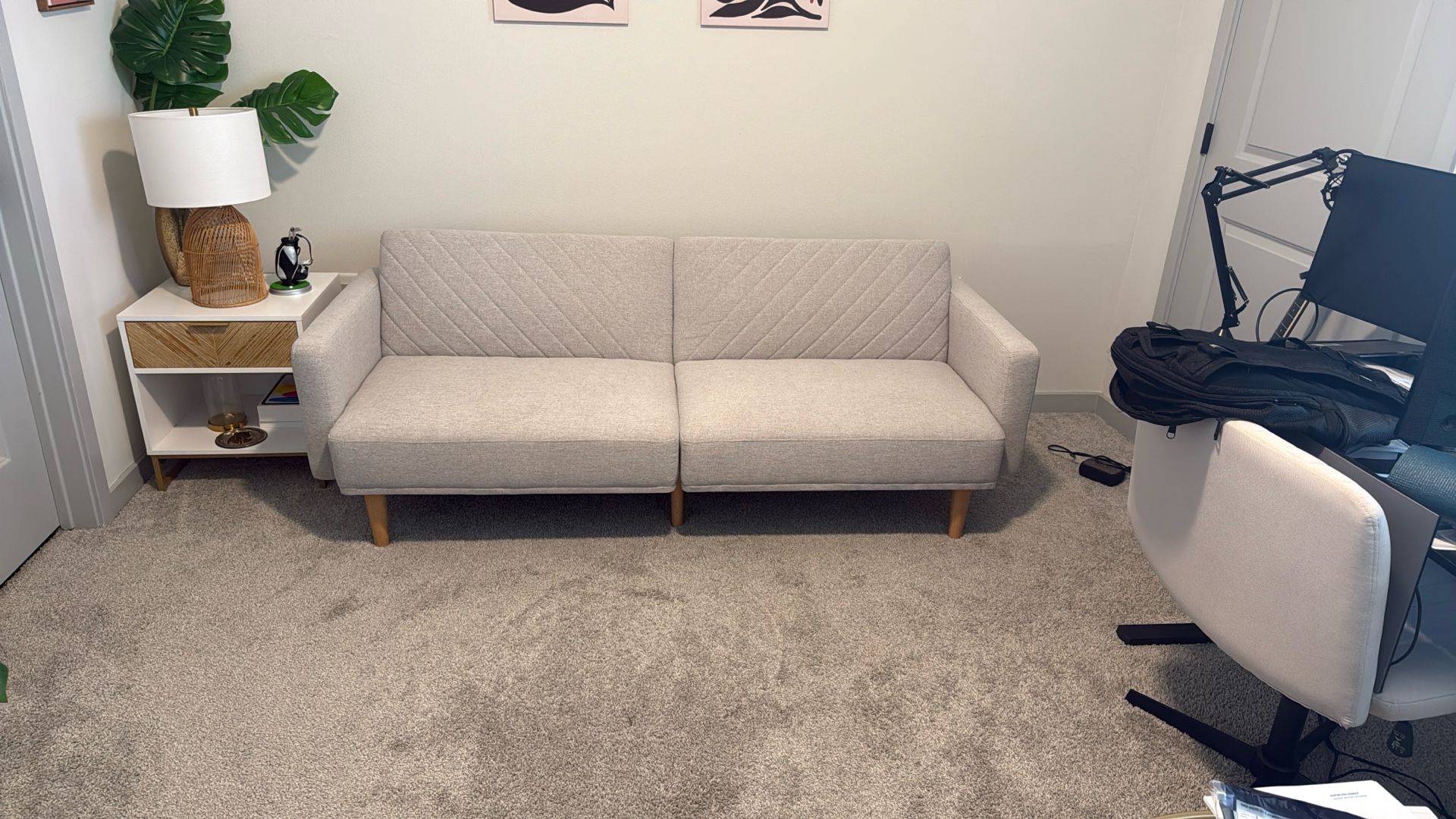 Beautiful Light Grey Futon
