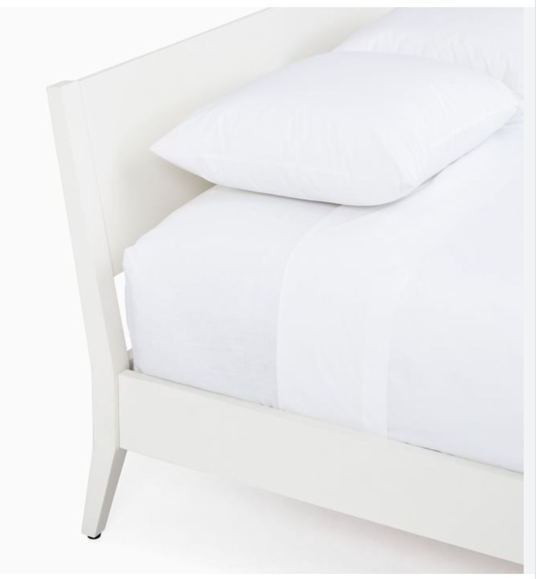 West Elm Roan Bed Frame- White- Queen