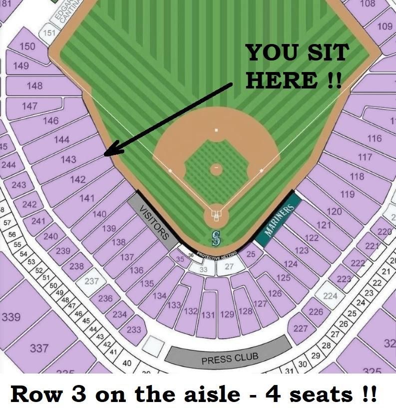 Four Seattle Mariners, Pittsburgh Pirates Tickets July 4 weekend