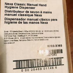 ECOLAB Nexa Manual Hand Hygiene Dispenser