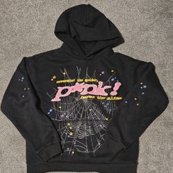 Sp5der P*nk V1 Hoodie Sweatshirt Black 