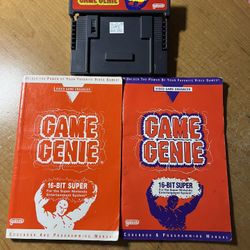 Super Nintendo SNES Game Genie With Code Book And Program Manual 