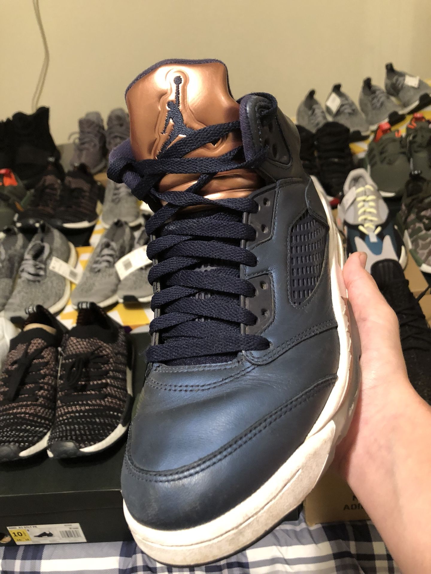 jordan 5 bronze on feet