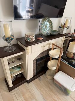 FREE faux fireplace. Has a wire plugin. Working. Bought for $200. No longer need.