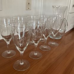Etched Goblets, Vintage