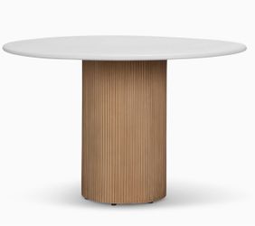 City Furniture - Bryant White Round Table - top and base