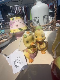 Vintage Ceramic Duck Figurines Pair