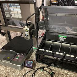 Creality Hi Combo (A) 3D Printer, Multi Color 3D Printer with CFS, 500mm/s High Speed Auto-Leveling Automatic Filament Reading Clog-Free Extruder 95% 