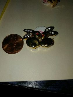 Gold plated bunny pin.