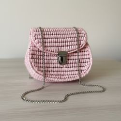 ✨ Handmade pink crochet purse ✨