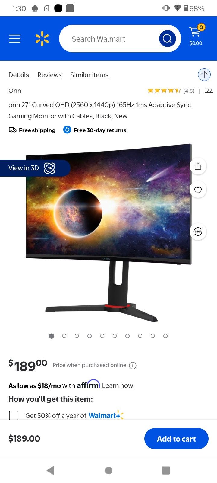 Onn 4k Monitor 27in
