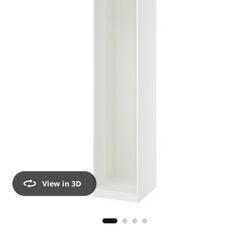 Ikea Pax White Wardrobe Closet Cabinet Wall-Mounted Storage Frame 19 5/8 x 22 7/8 x 92 7/8”