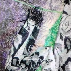 A Sexy Black & White Rose Woman's Scarf 