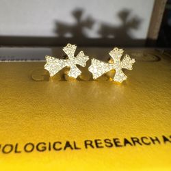 Cross Sterling Silver Moissanite Earrings 925 