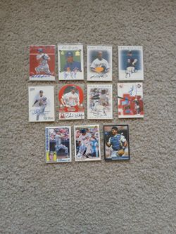 Autographed Baseball Card Lot Los Angeles Dodgers Toronto Blue Jays Mets Phillies Astros Padres Expos