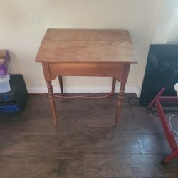 Wooden Table With Storage 