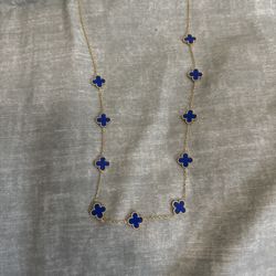 Clover Necklace Color Blue 