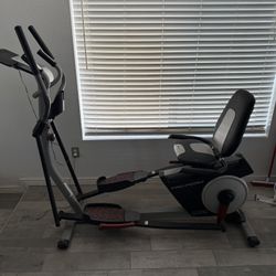 Proform Hybrid Recumbent Bike And Rear Drive Elliptical 